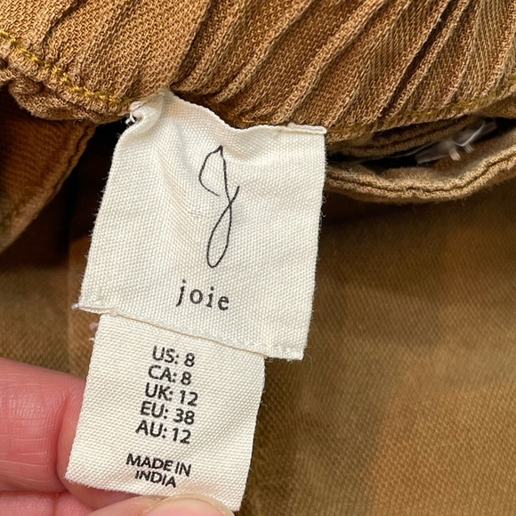 Joie brown linen blend loose pants women 8 - Picture 5 of 7